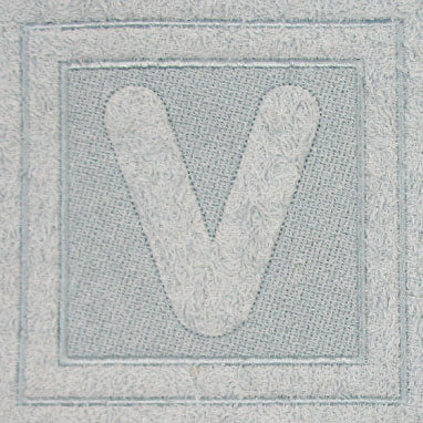 Block Letter V - 7.8 Inch (Embossed)