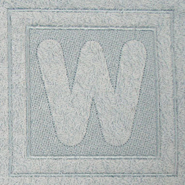 Block Letter W - 7.8 Inch (Embossed)