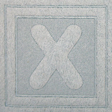 Block Letter X - 7.8 Inch (Embossed)