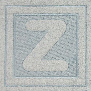 Block Letter Z - 7.8 Inch (Embossed)
