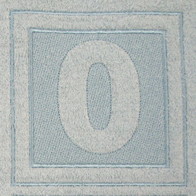 Block Number 0 - 7.8 Inch (Embossed)