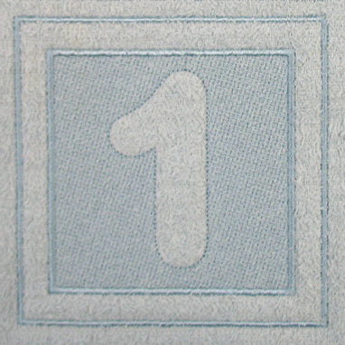 Block Number 1 - 7.8 Inch (Embossed)