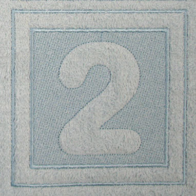 Block Number 2 - 7.8 Inch (Embossed)