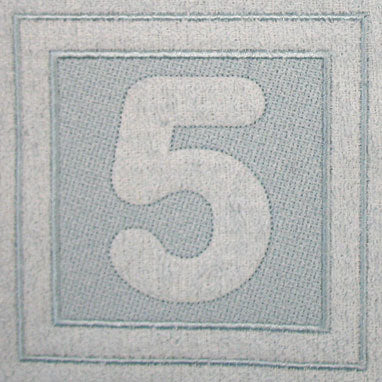 Block Number 5 - 7.8 Inch (Embossed)
