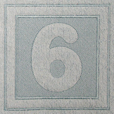 Block Number 6 - 7.8 Inch (Embossed)