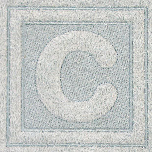 Block Letter C - 7.8 Inch (Embossed)
