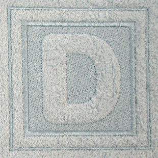 Block Letter D - 7.8 Inch (Embossed)