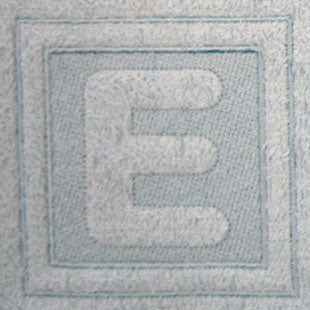 Block Letter E - 7.8 Inch (Embossed)