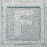 Block Letter F - 7.8 Inch (Embossed)