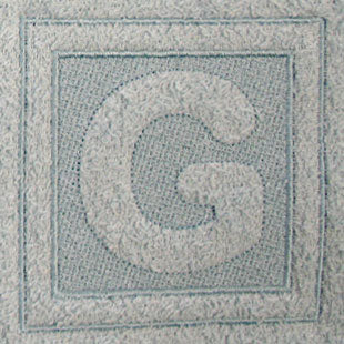 Block Letter G - 7.8 Inch (Embossed)