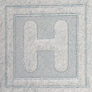 Block Letter H - 7.8 Inch (Embossed)