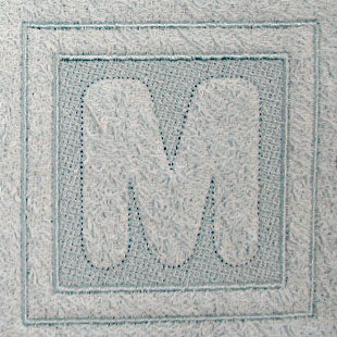 Block Letter M - 7.8 Inch (Embossed)