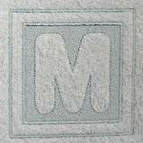 Block Letter M - 7.8 Inch (Embossed)