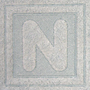 Block Letter N - 7.8 Inch (Embossed)