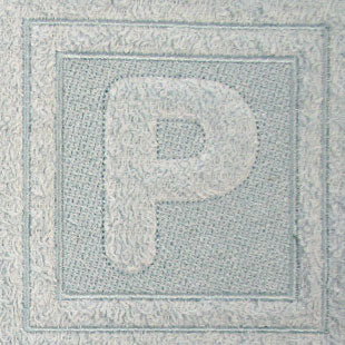 Block Letter P - 7.8 Inch (Embossed)