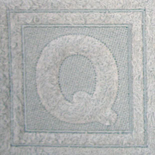 Block Letter Q - 7.8 Inch (Embossed)