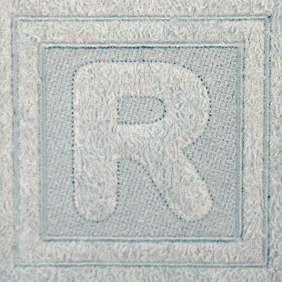 Block Letter R - 7.8 Inch (Embossed)