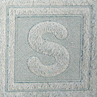 Block Letter S - 7.8 Inch (Embossed)
