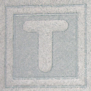 Block Letter T - 7.8 Inch (Embossed)