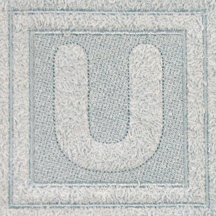Block Letter U - 7.8 Inch (Embossed)