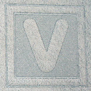 Block Letter V - 7.8 Inch (Embossed)