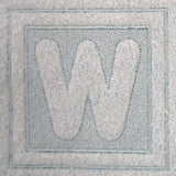Block Letter W - 7.8 Inch (Embossed)