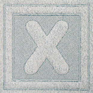 Block Letter X - 7.8 Inch (Embossed)