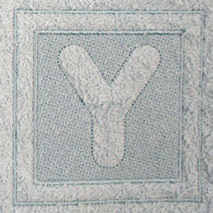 Block Letter Y - 7.8 Inch (Embossed)