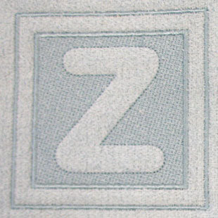 Block Letter Z - 7.8 Inch (Embossed)