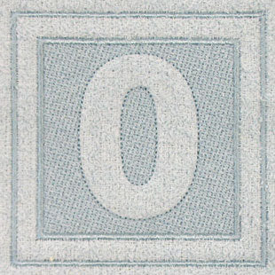 Block Number 0 - 7.8 Inch (Embossed)