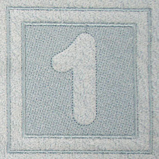 Block Number 1 - 7.8 Inch (Embossed)