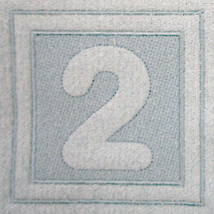 Block Number 2 - 7.8 Inch (Embossed)