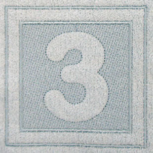 Block Number 3 - 7.8 Inch (Embossed)