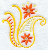 Peaceful Paisley Flower Accent