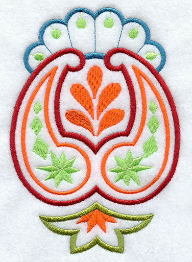 Pleasant Paisley Flower Accent