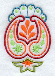 Pleasant Paisley Flower Accent