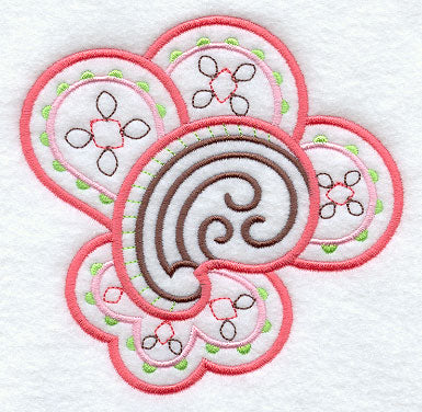 Playful Paisley Flower Accent