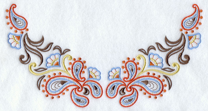 Swirling Paisley Neckline (V-Neck)