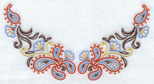 Swirling Paisley Neckline (V-Neck)