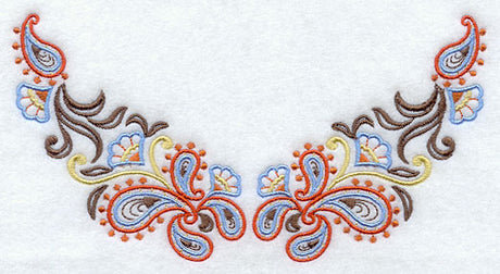 Swirling Paisley Neckline (V-Neck)