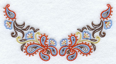 Swirling Paisley Neckline (V-Neck)