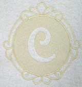 Script Letter C - 7.8 Inch (Embossed)