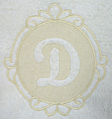 Script Letter D - 7.8 Inch (Embossed)