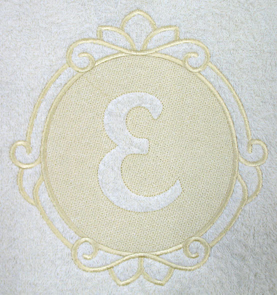 Script Letter E - 7.8 Inch (Embossed)