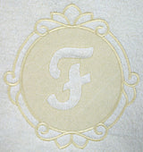 Script Letter F - 7.8 Inch (Embossed)
