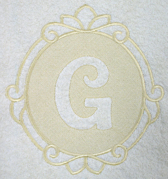 Script Letter G - 7.8 Inch (Embossed)