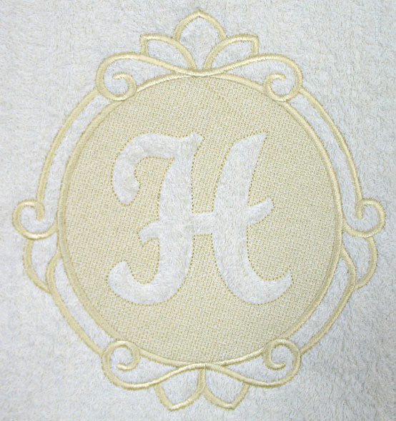 Script Letter H - 7.8 Inch (Embossed)