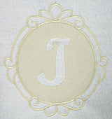 Script Letter J - 7.8 Inch (Embossed)