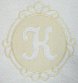 Script Letter K - 7.8 Inch (Embossed)