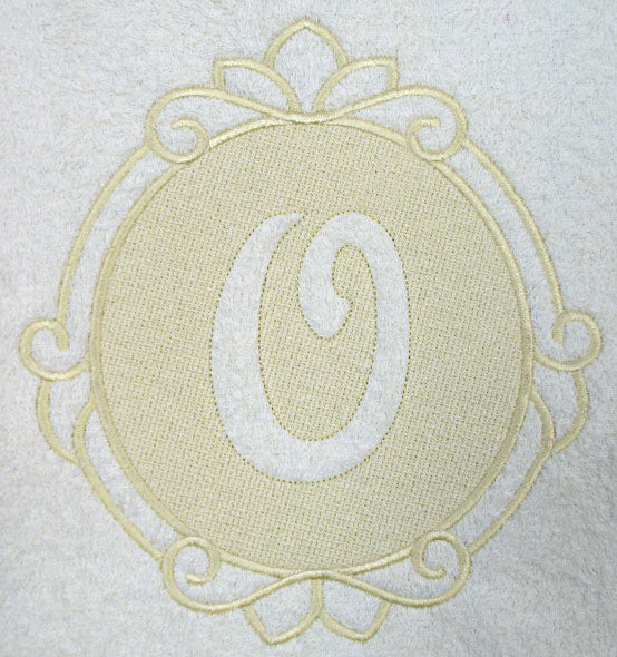 Script Letter O - 7.8 Inch (Embossed)